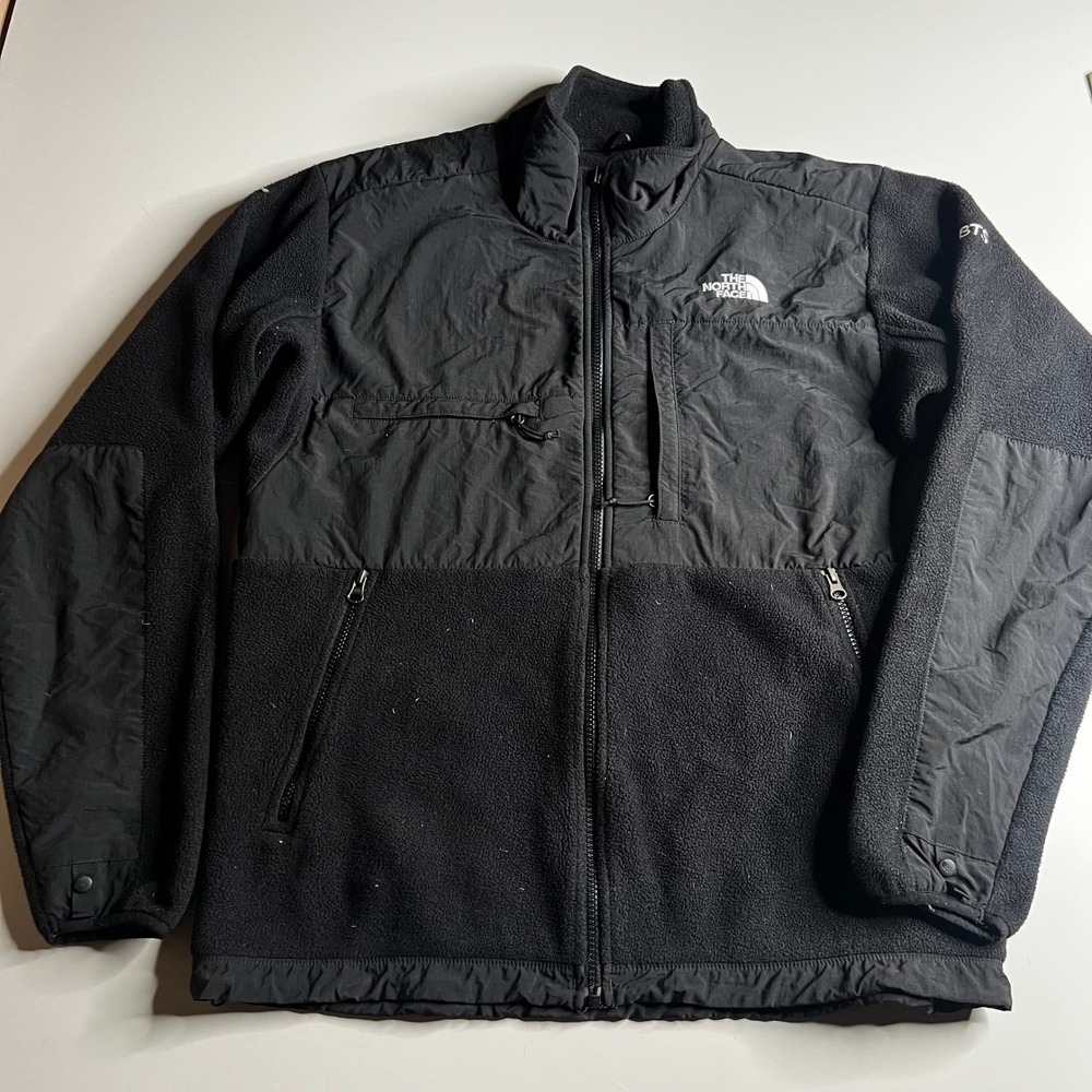 The North Face Denali Fleece Jacket Mens Medium Black Full Zip CBTS Logo Outdoor